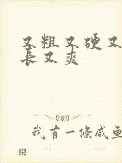 又粗又硬又大又长又爽