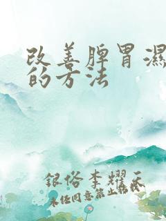 改善脾胃湿气重的方法