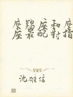 摩羯座和摩羯星座最配对指数