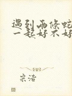 遇到两条蛇缠在一起好不好