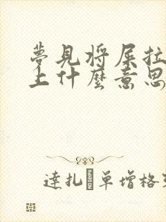 梦见将屎拉到床上什么意思