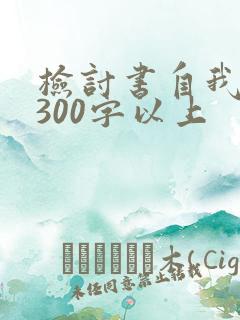 检讨书自我反省300字以上