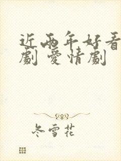 近两年好看的韩剧 爱情剧