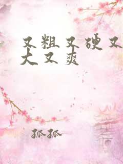 又粗又硬又长又大又爽