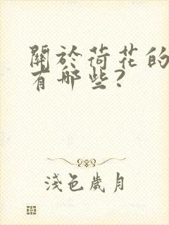 关于荷花的诗句有哪些?