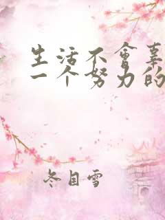 生活不会辜负每一个努力的人