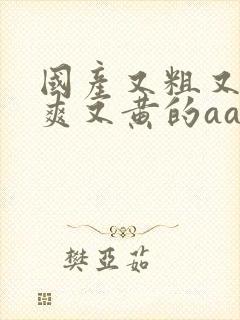 国产又粗又猛又爽又黄的aa