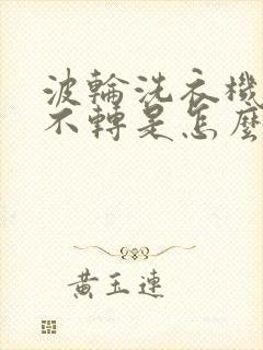 波轮洗衣机滚筒不转是怎么回事