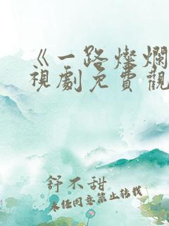 《一路灿烂》电视剧免费观看全集