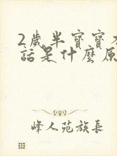 2岁半宝宝不说话是什么原因