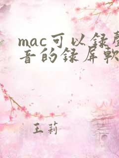 mac可以录声音的录屏软件