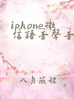 iphone微信语音声音特别小