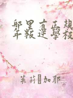 哪里有正规青少年叛逆学校