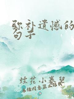 弥补遗憾的经典句子