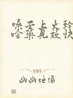 嗓子上火干疼吃啥药见效快