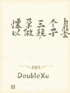 怀孕三个月了可以做亲子鉴定吗