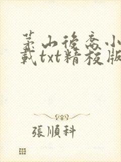 茅山后裔小说下载txt精校版