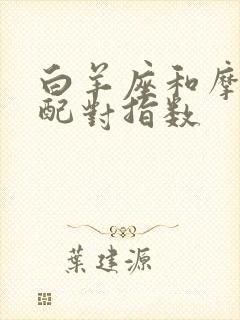 白羊座和摩羯座配对指数