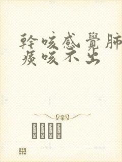 干咳感觉肺里有痰咳不出