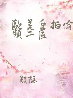 欧美自拍偷拍视频二区