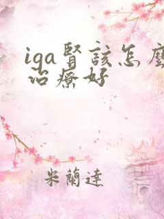iga肾该怎么治疗好