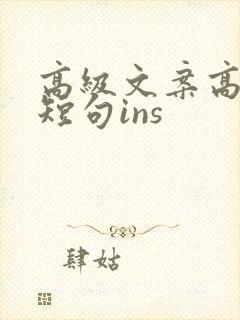 高级文案高质量短句ins