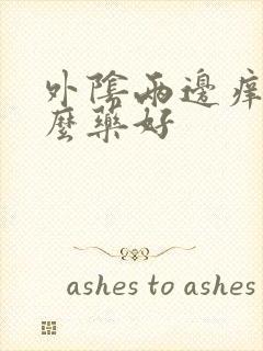 外阴两边痒用什么药好