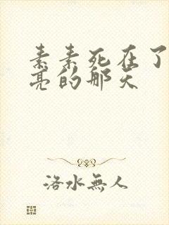 素素死在了最漂亮的那天