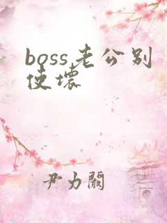 boss老公别使坏