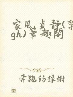 家风贞静(禁忌gh)笔趣阁