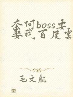 奈何boss要娶我百度云