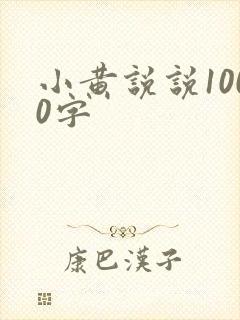 小黄说说1000字