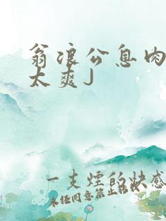 翁浪公息肉吊大太爽J