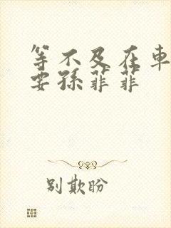 等不及在车里就要孙菲菲