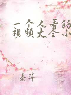 一个人看的免费视频大全小说