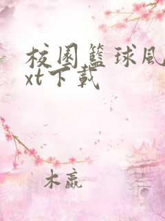 校园篮球风云txt下载