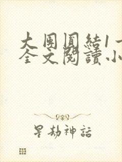 大团圆结1一6全文阅读小说