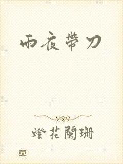 雨夜带刀
