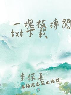 一块板砖闯仙界txt下载