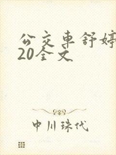 公交车舒婷1一20全文