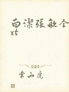 白洁张敏全集txt