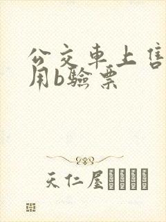 公交车上售票员用b验票