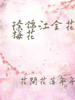 徐锦江金花瓶楷梅花