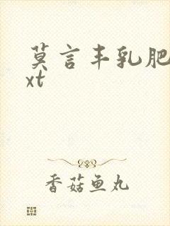 莫言丰乳肥臀txt