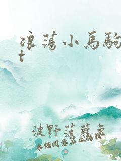浪荡小马驹txt