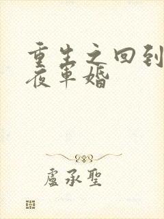 重生之回到新婚夜军婚