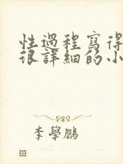 性过程写得很黄很详细的小说