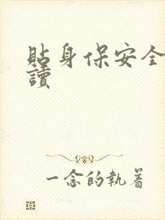 贴身保安全文阅读