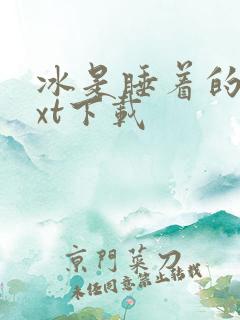 冰是睡着的水txt下载