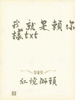 我就是赖你 怎样txt